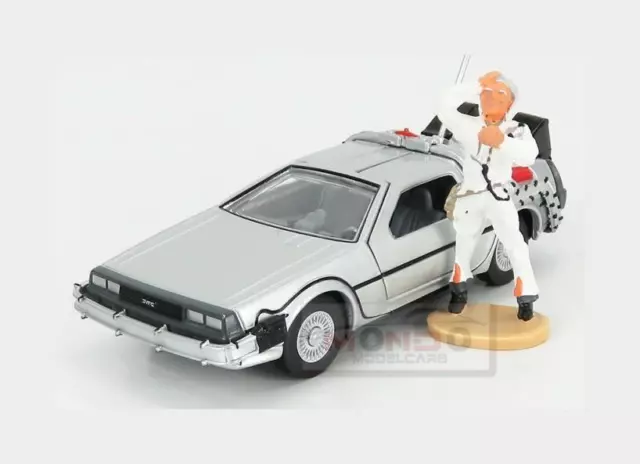 1:36 Corgi De Lorean Time Machine With Figure Back To The Future 1 CC05503 Model