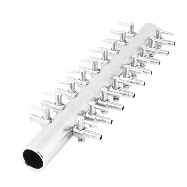 Dual Line 18 Way Air Pump Control Valve Manifold Taps for Aquarium
