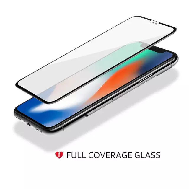 For iPhone Xs Max  2018 10D Curved Tempered Glass Screen Protector Guard - Black 2