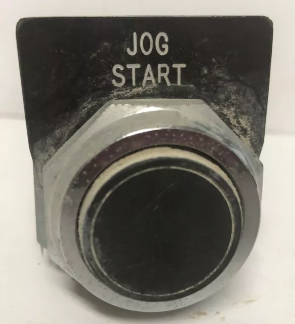 IDEC ABD111N black heavy pilot duty push button bst-001 tag-jog start #12473