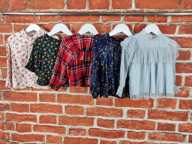 Camicia Camicia A Maniche Lunghe Ragazza Età 2-3 Anni Next River Island Camicetta Top 98Cm