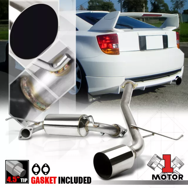 Stainless Steel Catback Exhaust System 4.5" Muffler Tip for 00-05 Toyota Celica