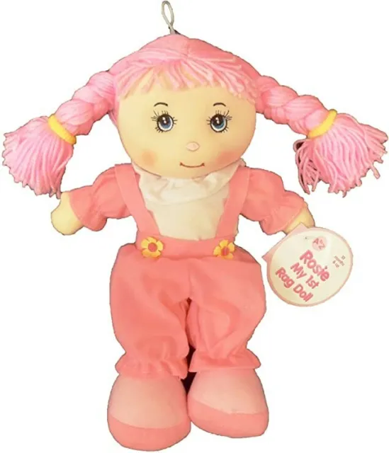 My 1st Rag Doll Rosie In Pink Size 14" Cuddly Plush Teddy Toddler Baby