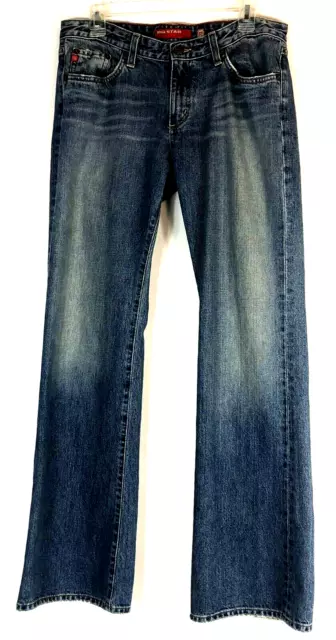 Men's Big Star Boot Cut Faded Blue 5-Pocket Design Jeans Size 31 Regular