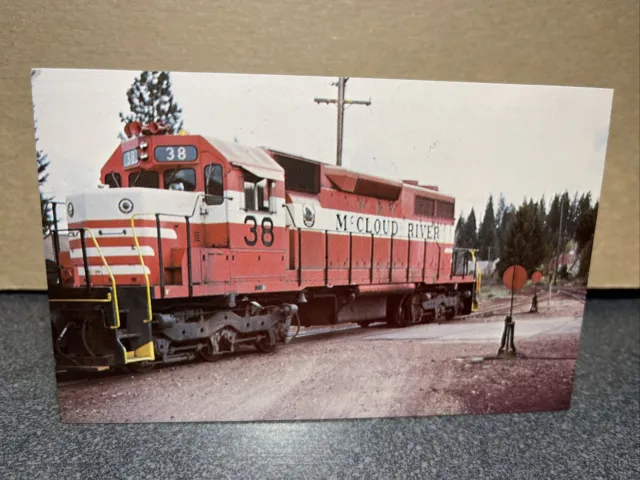 McCloud River Railroad Companies Unit#38 E. M. D. SD-38 Locomotive CA Postcar￼￼d