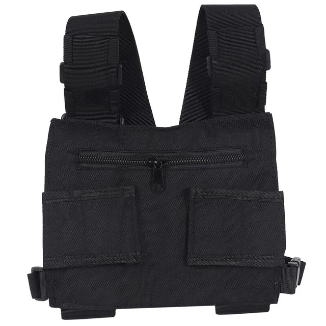 Radio Walkie Talkie Chest Pocket Harness Bags Pack Backpack Holster Two W F2P4h