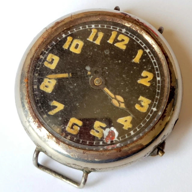 Cinturino Pelle Nera 10mm Per Orologi Militari Vintage &ndash; Stile Piloti WW1 E WW2