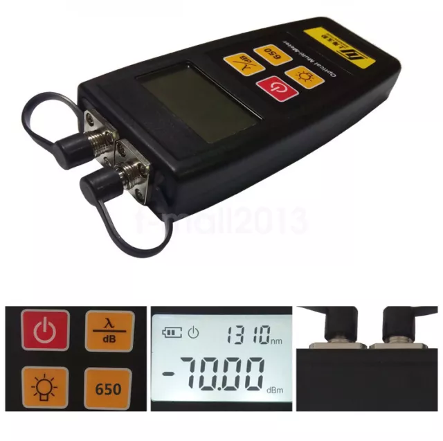 Fiber Optical Power Meter -70~+6dBm 1mW 5Km Cable Tester Visual Fault Locator