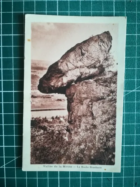 318 CPA circa 1940 - Vallée de la Meuse - la roche branlante