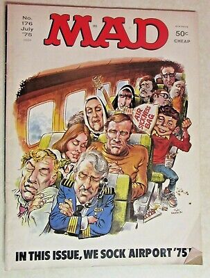 Vintage - Mad Magazine - Issue #176 - July 1975 - Airport 75 Cover - Mid Grade