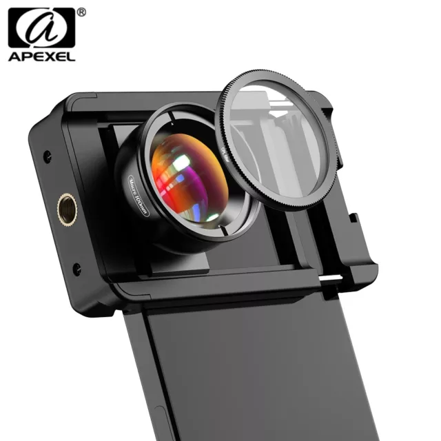 APEXEL New upgraded 100mm MacroLens 4K HD Phone Camera CPL Filter Clip For Phone
