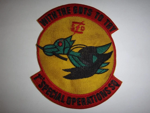 VIETNAM WAR PATCH USAF 1st SPECIAL OPERATIONS Squadron "WITH THE GUTS ...