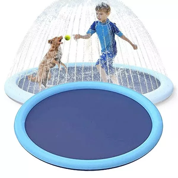 170cm Splash Pad for Kids &amp; Pets - Summer Garden Water Play Mat