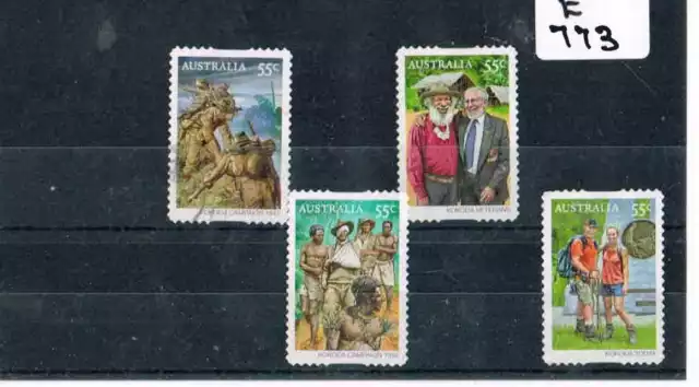 Australia 2010 Kokoda 4 Values Peel and Stick Fine Used  E773