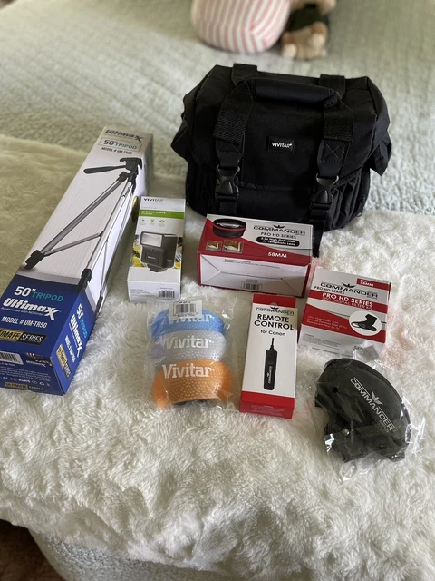 NEVER USED - canon dslr camera bundle accessories