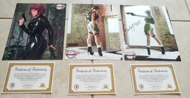 Lot of 3: Carrie LaChance Autographed/Signed Sexy 8x10 Photo +COA's for each