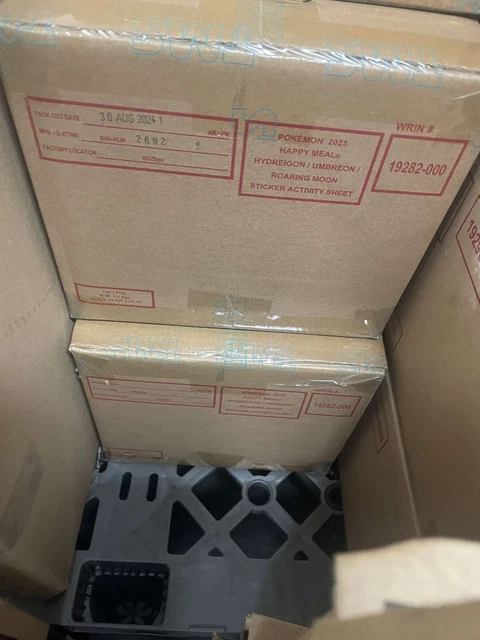 2025 MCDONALD’S POKÉMON Cards Roaring Moon Sealed Case 150 Packs Limited Edition 575.00