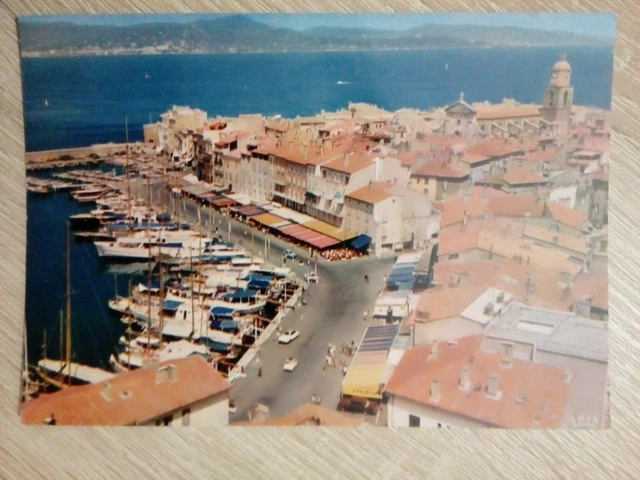 Cpsm Cpm  Carte Postale Var Saint Tropez Vue Aérienne Sur Le Port Éditions Rella