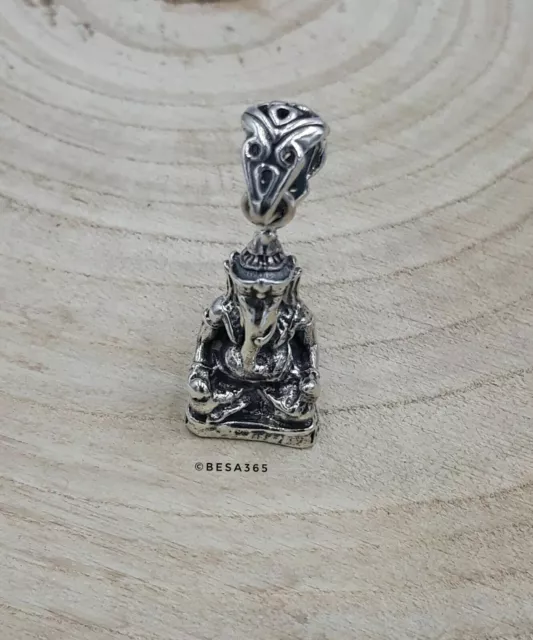 Anhänger Ganesh Yoga Hindu Elefantengott  925er Silber Handarbeit Geschenk