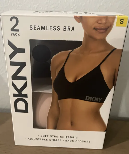 DKNY Ladies' 2 Pack Seamless Bra Soft Stretch Fabric Ajustable