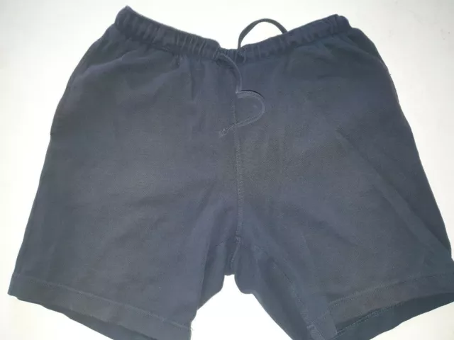 AUTHENTIC H M MENS Sweat Shorts Mid Length Regular Fit M Navy Blue