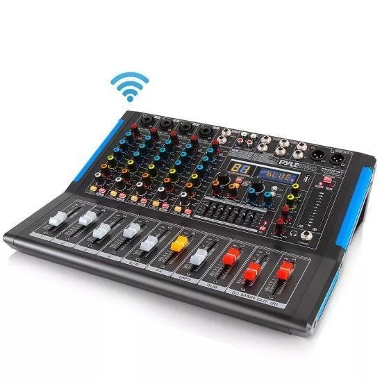 Pyle PMXU67BT 6Ch Bluetooth Studio DJ Controller Audio Mixer Console System/