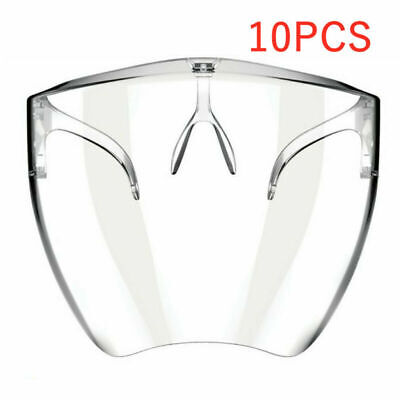 Clear Face Shield Glasses Face Mask Transparent Reusable Visor Anti-Fog Dust
