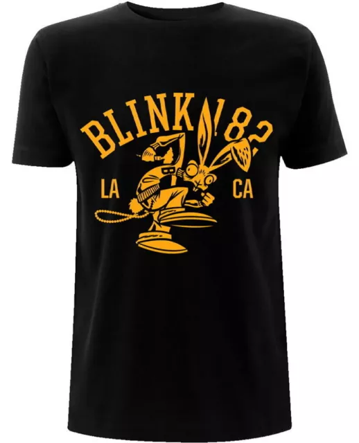 Official Blink 182 College Mascot LA CA Black T Shirt Blink 182 Tee