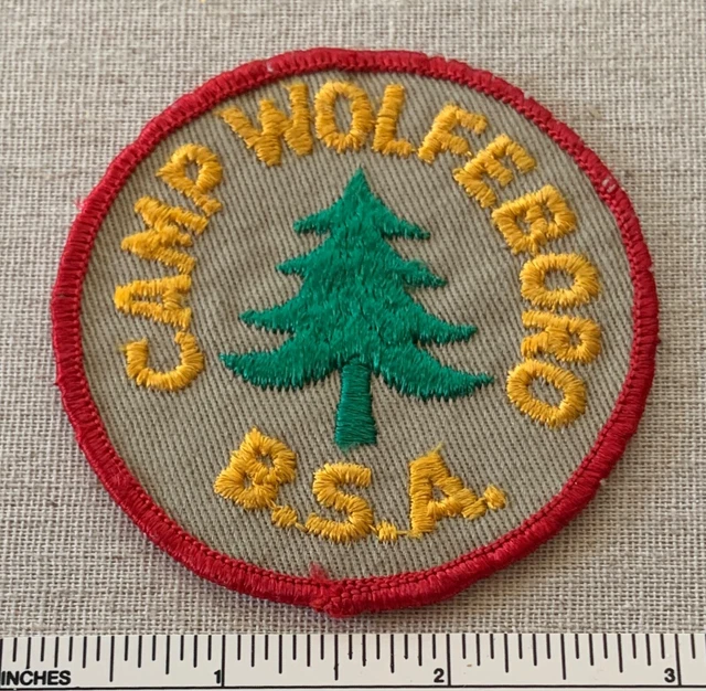 VINTAGE CAMP WOLFEBORO Boy Scout Uniform Badge PATCH Pine Tree BSA CA