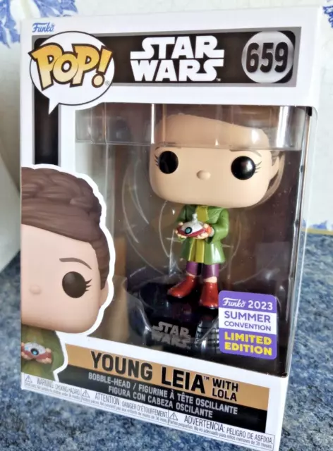 Funko Pop 2023 Summer Convention Star Wars Young Leia (with Lola) n°659