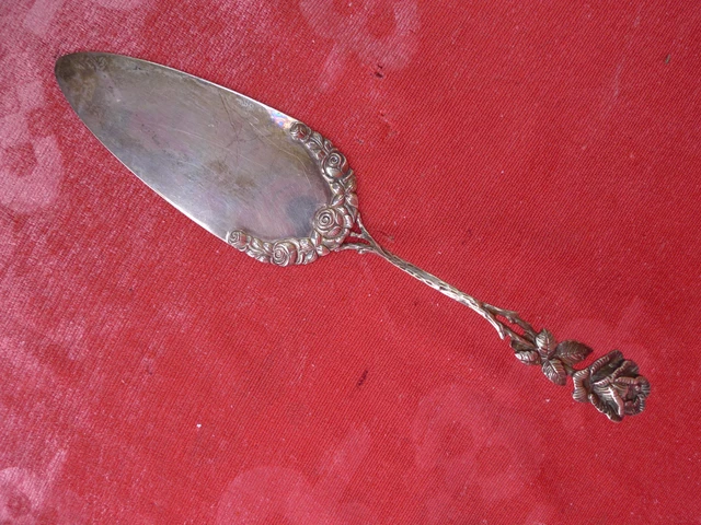 Pelle à Gâteau Ancienne France - Dorure Argent Et Motif Lierre - Occasion