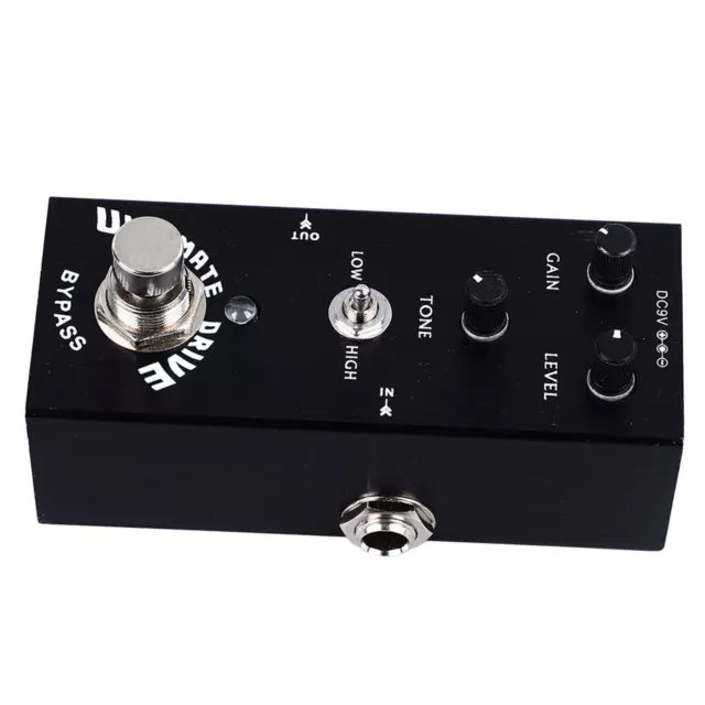 (Black)Electric Guitar Effect Pedal Metal Knob Adjustment Mini Portable VIS