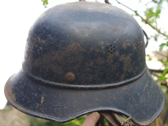 Stahlhelm, 2. Weltkrieg, Luftschutz-Stahlhelm, Größe 55,  selten gut erhalten !