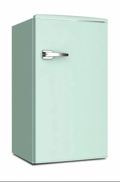 Minifrigo Frigorifero Piccolo Vintage Verde Acqua 100L Cassetto Congelatore Bar