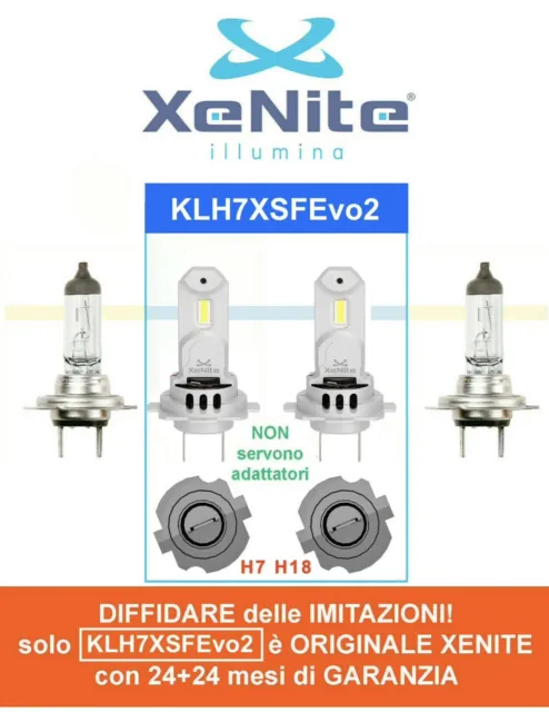 H7 LED 2024 12V no adattatori originale XeNite 2x LAMPADE CANBUS AUTO MOTO 6000K 2