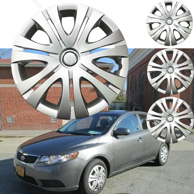 For Kia Forte 15" Set of 4 Wheel Covers Hubcaps Snap On Hub Caps R15 Steel Wheel