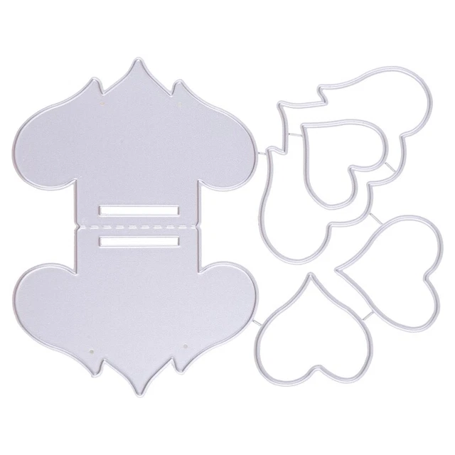 3D Love Heart Seal Shaker Metal Cutting Dies Stencil DIY Scrapbooking Card Mold