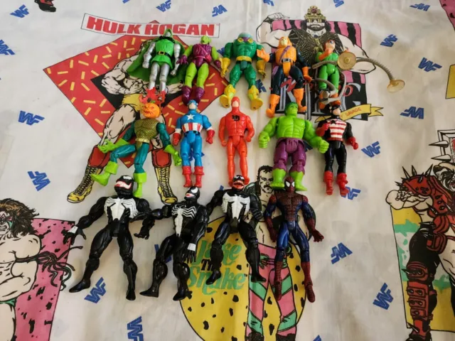 Toy Biz Super Heroes Action Figure Lot 1990's Marvel DC - Lot of 14