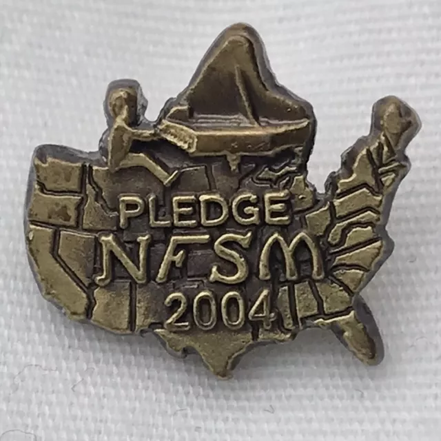 National Fraternity Of Student Musicians NFSM Pin Piano Brass 2004