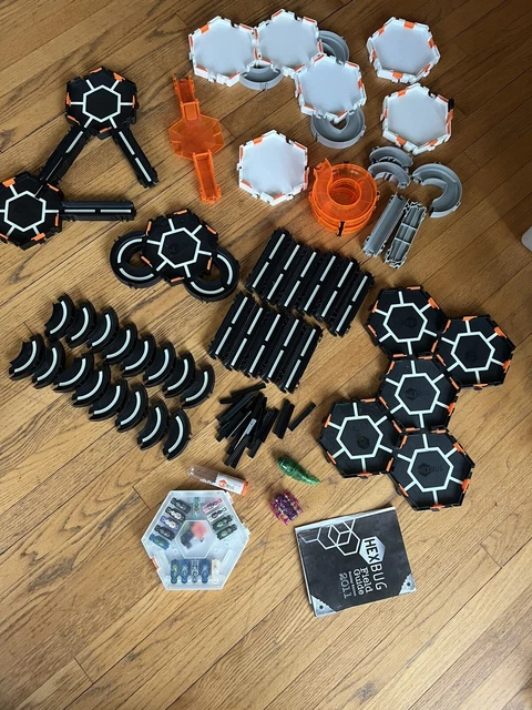 Mega LOT HEXBUG Nano Glow in Dark Habitat Elevation Tracks +15 Bugs & Case LARVA Mega LOT HEXBUG Nano Glow in Dark Habitat Elevation Tracks +15 Bugs & Case LARVA