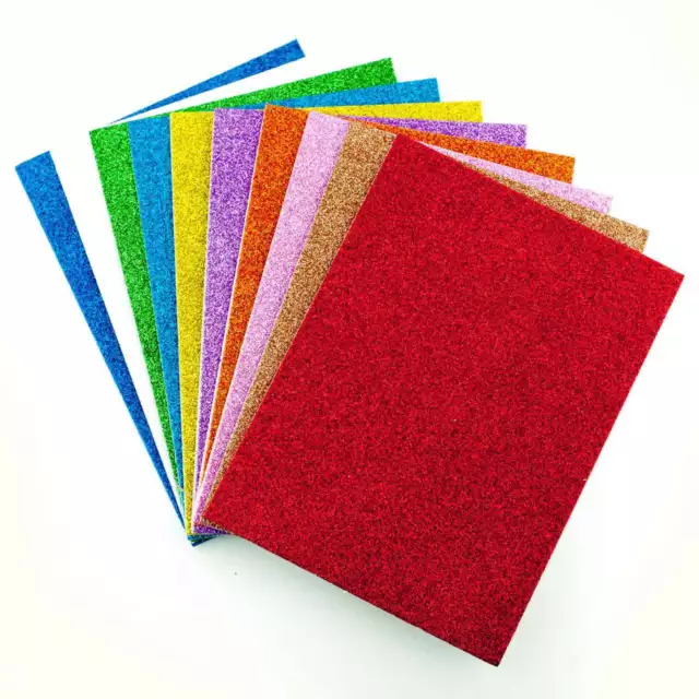 A5 Purpurina Espuma Hojas Autoadhesivo para Manualidades Y Tarjetería - 10 Pack