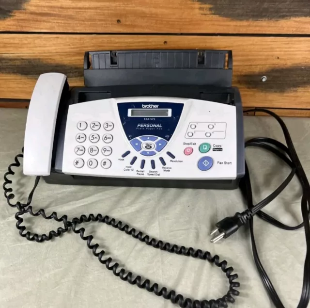 Brother FAX-575 Personal Plain Paper Fax Machine With Phone And Copier