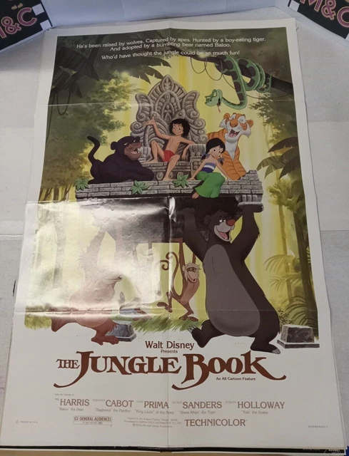 THE JUNGLE BOOK 1990 Re-Issue Original U.S. One Sheet Movie Poster £30. ...