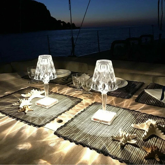 Lampada Led Ricaricabile Da Tavolo Bar Ristorante Senza Fili Dimmerabile