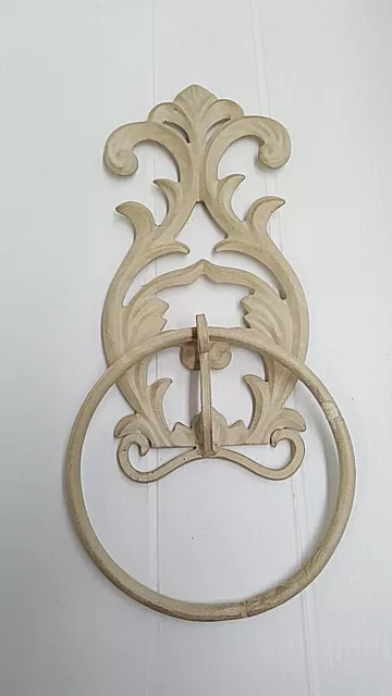 French antique style towel ring holder bathroom  ivory  NEW