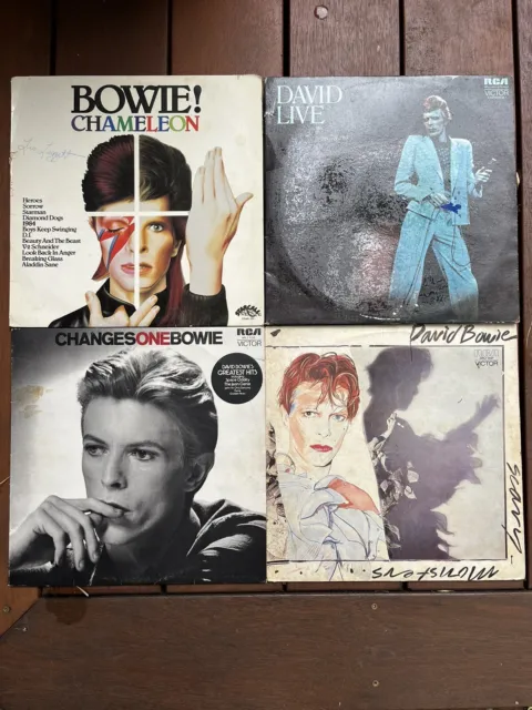 Bulk Lot of 4x David Bowie Records LP Vinyl Record Collection