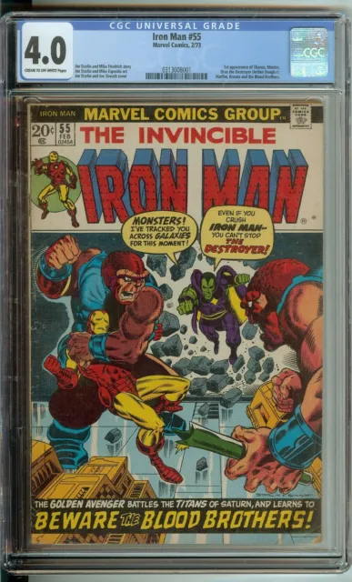 Iron Man #55 CGC 4.0 Marvel Comic 1973 1st Appearance Thanos and Drax