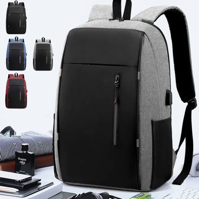 Men Women Laptop Backpack Waterproof USB Rucksack Travel Boy School Shoulder Bag