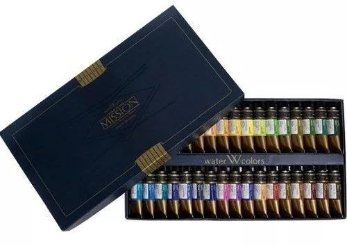 Mission Gold Water Color Set Watercolor Paint Mijello 34 Colors 15ml