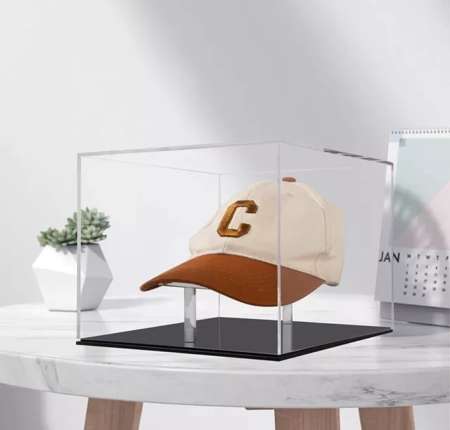 Clear Acrylic Hat Display Case Baseball Football Cap Display Stand Holder Box